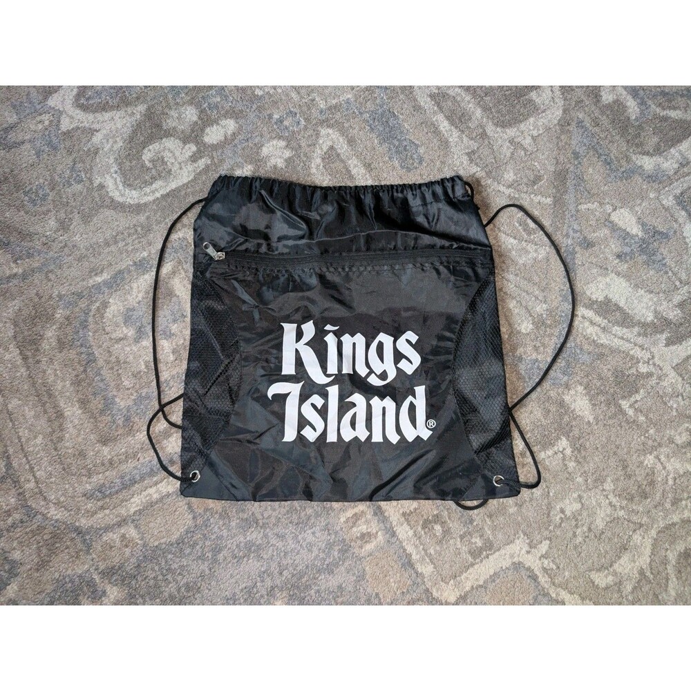 Kings Island Drawstring Backpack Light Souvenir Theme Park Ohio